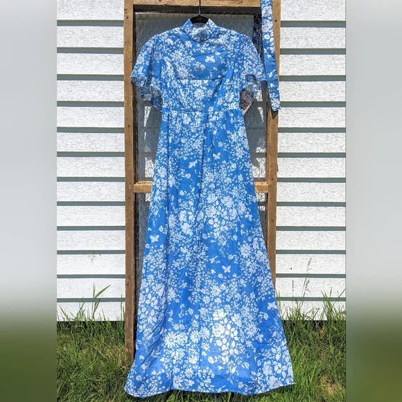 Vintage | Dresses | Vintage 97s Blue Floral Butterfly Maxi Dress S Handmade Mcm Bohemian Retro Vtg | Poshmark Vintage | Dresses | Vintage 97s Blue Floral Butterfly Maxi Dress S Handmade Mcm Bohemian Retro Vtg | Poshmark
